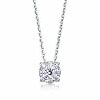 18K White Gold Diamond Necklace