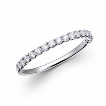 18K WHITE GOLD 0.33CT HALF ETERNITY RING