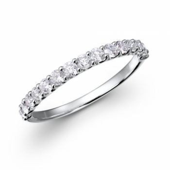 18K WHITE GOLD 0.50T HALF ETERNITY RING